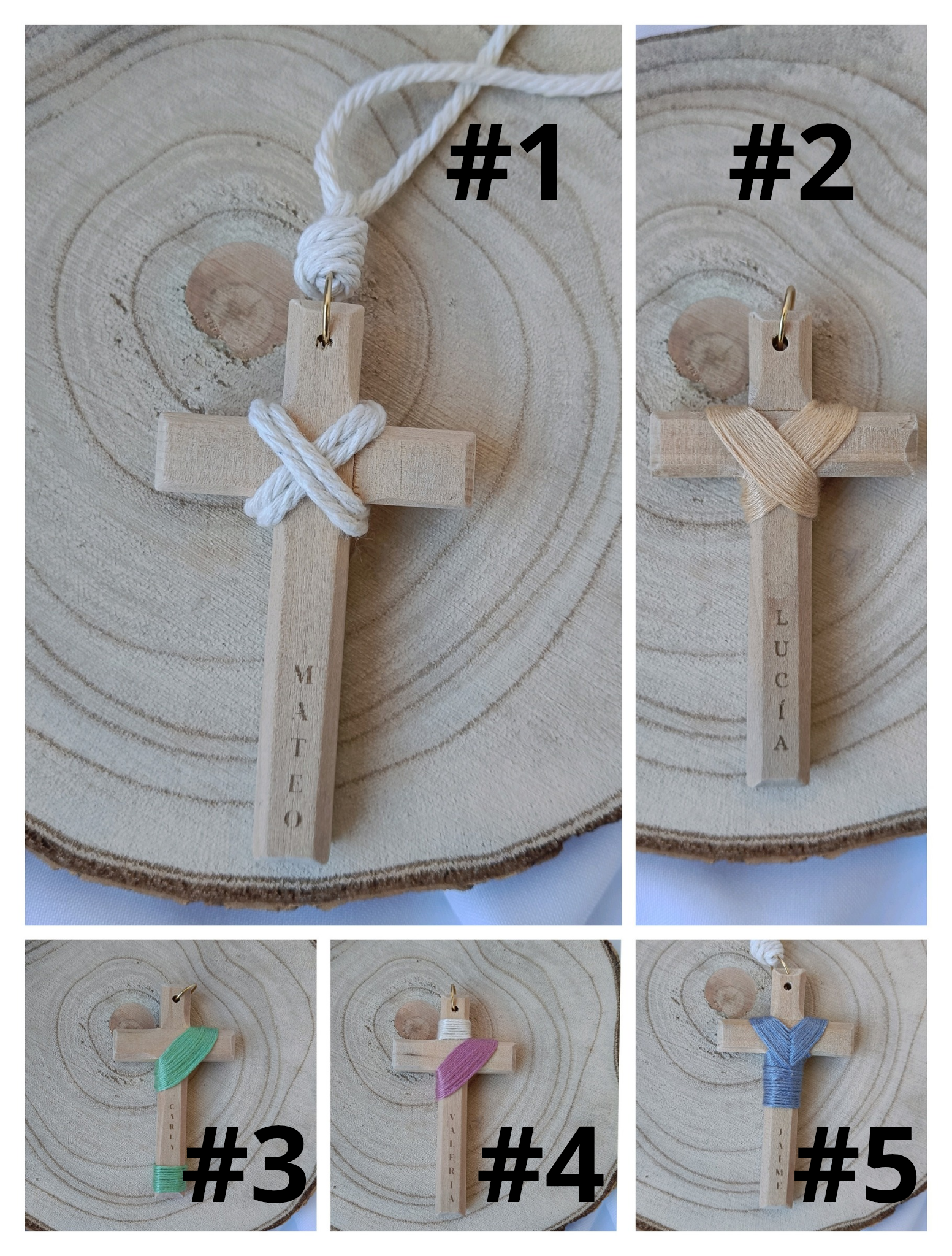 Colgante cruz de madera - Imagen 3