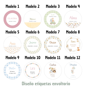 Etiqueta/pegatina para bautizos