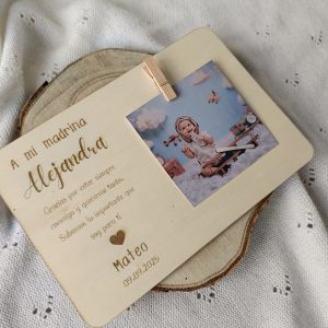 Panel madera con foto pinza