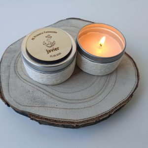 Vela aromática con imán madera