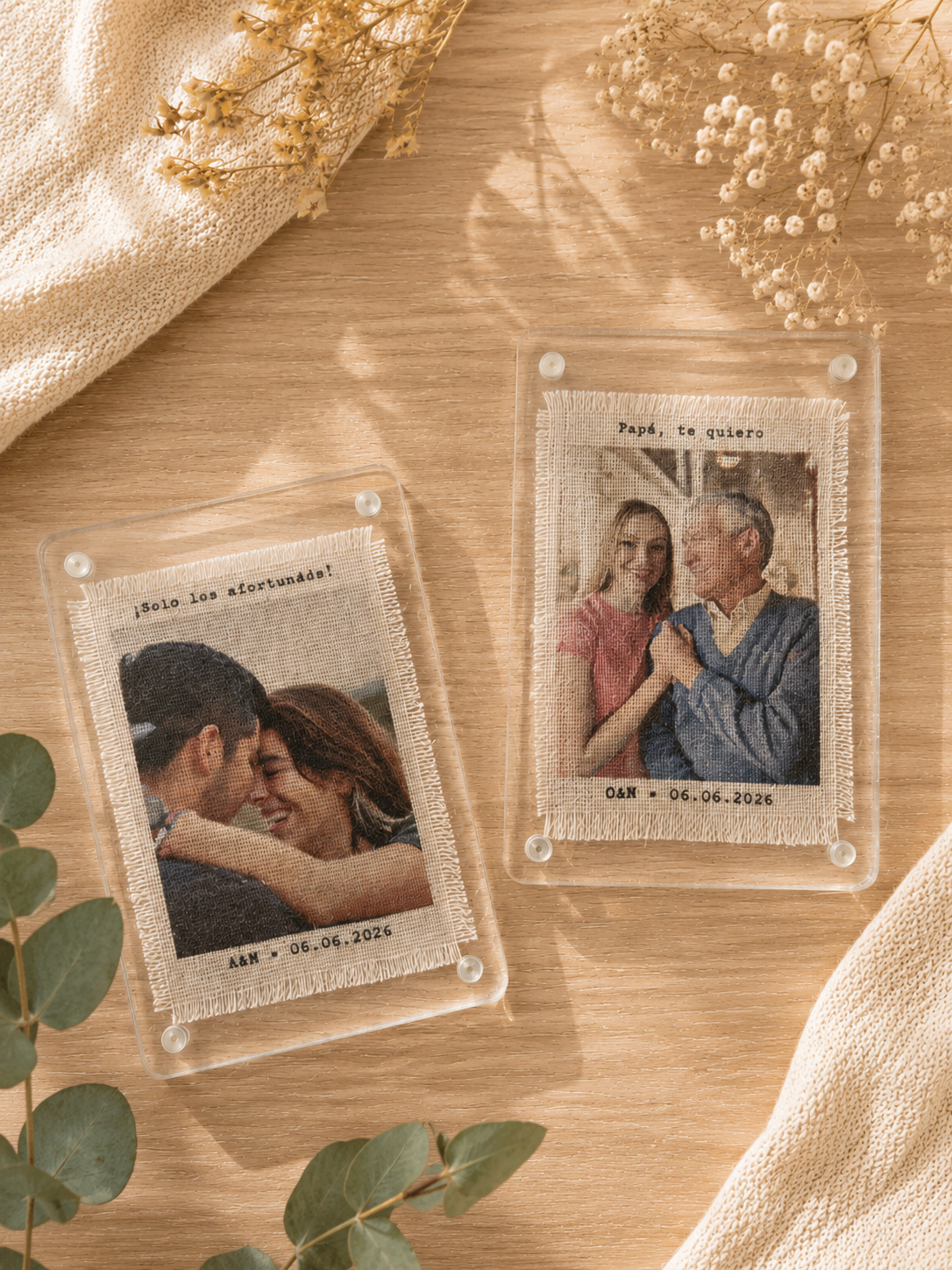 Imán Personalizado con Fotografía Revelada en Lino