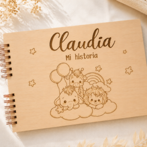 "Libro recuerdos primer año modelo cielo de algodón"