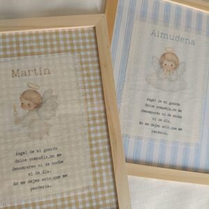 Marco Ángel de mi Guarda personalizado en lino