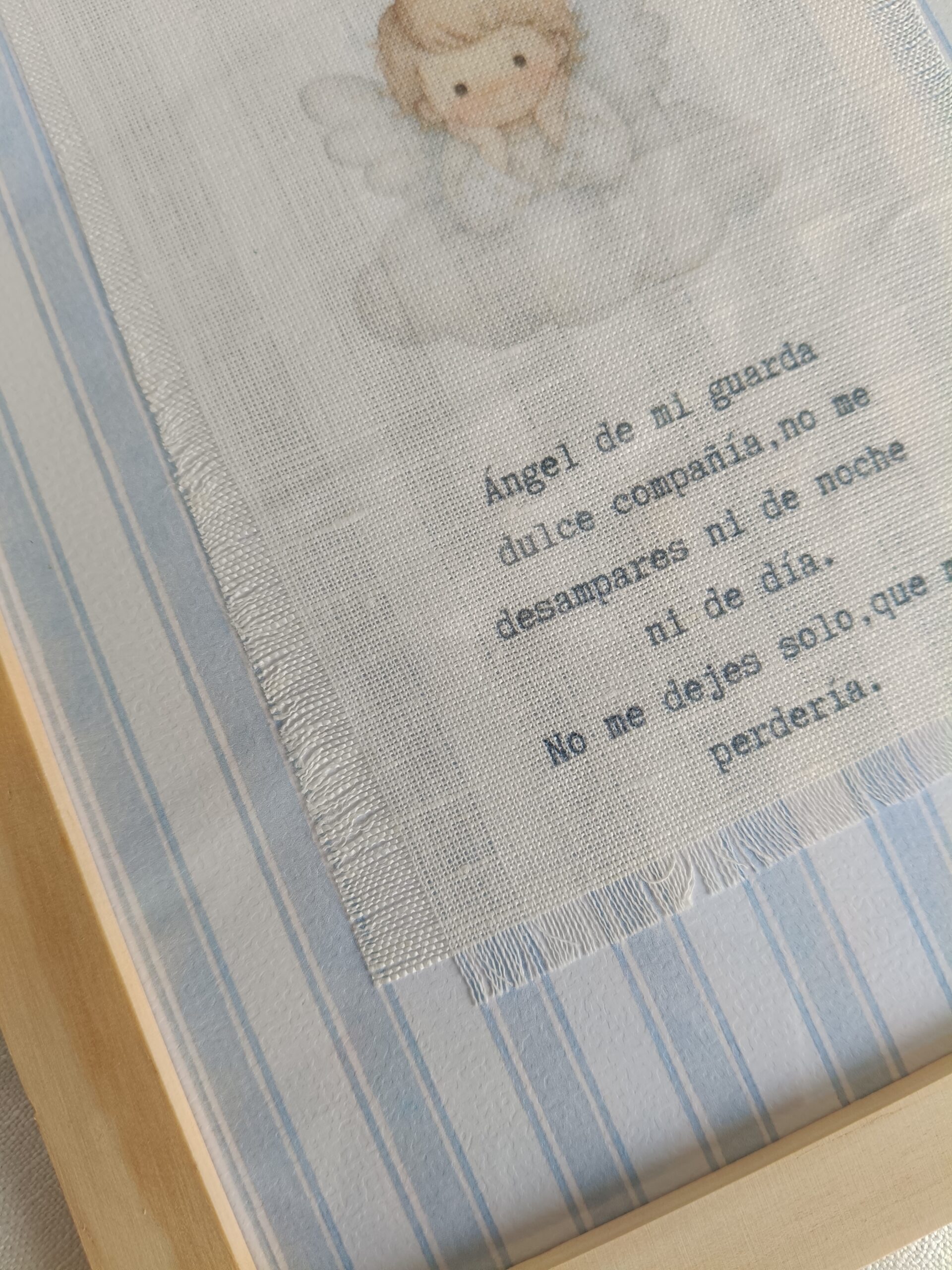 Marco Ángel de mi Guarda personalizado en lino - Imagen 5